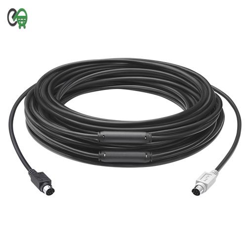 کابل افزایش طول 15 متری لاجیتک مناسب برای کنفرانس روم Group Logitech GROUP 15m Extended Cable for Large Conference Rooms